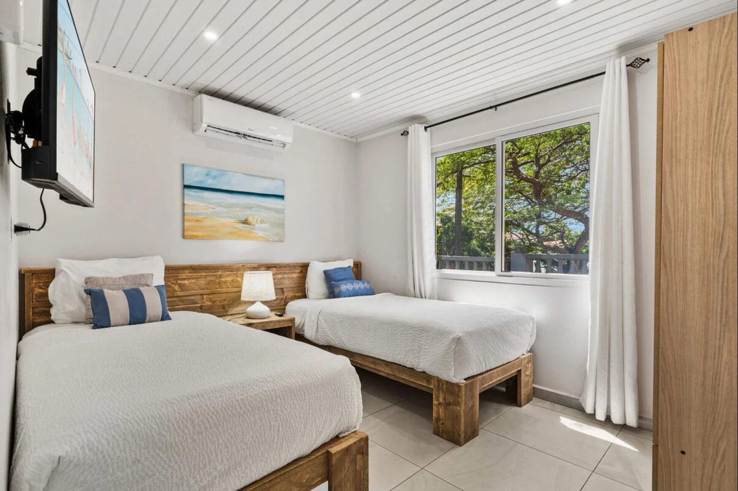 Bedroom with two beds